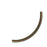 50mm Antiqued Gold Plated Curved Tube Bead (10 Pieces)