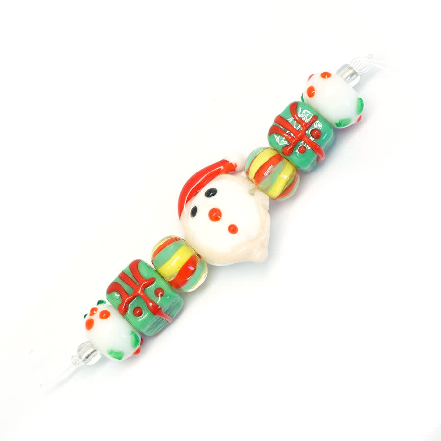 Christmas Day Lampwork Bead Set