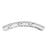 36mm Silver Plated Rhinestone Curved Tube Bead