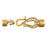 Matte Gold Rhinestone Hook and Eye Clasp for 2mm or 5mm Round Leather