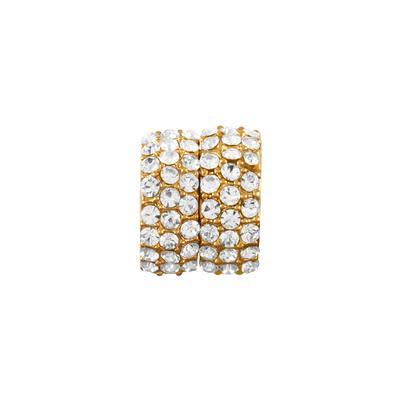 Small Gold Rhinestone Magnetic Clasp for 5mm Flat Leather