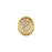 14mm Matte Gold Rhinestone Slider for 5mm Flat Leather