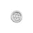 10mm Matte Silver Rhinestone Round Slider for 5mm Flat Leather