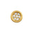 10mm Matte Gold Rhinestone Round Slider for 5mm Flat Leather