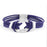 Matte Silver Rhinestone Link Bracelet Component Set for 2mm Round Leather