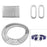 Matte Silver Rhinestone Link Bracelet Component Set for 2mm Round Leather