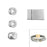 Matte Silver Rhinestone Slider Bracelet Component Set for 2mm Round Leather
