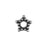 7mm Silver Plated Bali Style Star Spacer (25 Pieces)