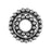 17mm Silver Plated Bali Style Large Hole Disc Spacer (5 Pieces)