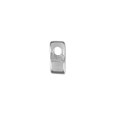 6mm Silver Rhodium Plated Lowercase A - Alphabet Initial Beads