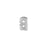 6mm Silver Rhodium Plated Lowercase A - Alphabet Initial Beads