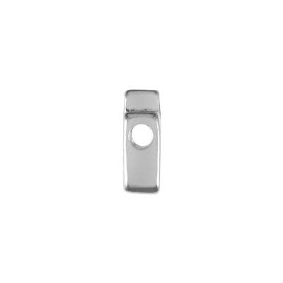 7mm Silver Rhodium Plated Lowercase B - Alphabet Initial Beads