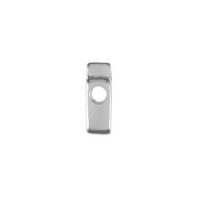 7mm Silver Rhodium Plated Lowercase D - Alphabet Initial Beads