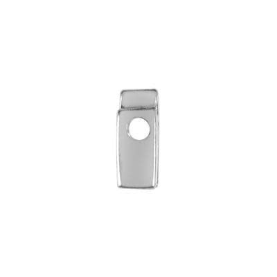 7mm Silver Rhodium Plated Lowercase H - Alphabet Initial Beads