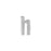 7mm Silver Rhodium Plated Lowercase H - Alphabet Initial Beads