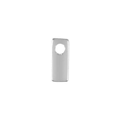 7mm Silver Rhodium Plated Lowercase L - Alphabet Initial Beads