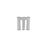 6mm Silver Rhodium Plated Lowercase M - Alphabet Initial Beads