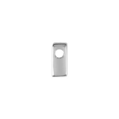 6mm Silver Rhodium Plated Lowercase N - Alphabet Initial Beads
