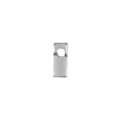 6mm Silver Rhodium Plated Lowercase R - Alphabet Initial Beads