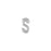 7mm Silver Rhodium Plated Lowercase S - Alphabet Initial Beads