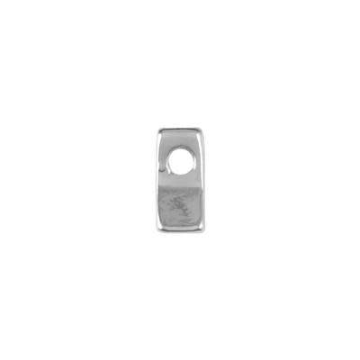 6mm Silver Rhodium Plated Lowercase X - Alphabet Initial Beads