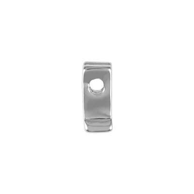 6mm Silver Rhodium Plated Lowercase Y - Alphabet Initial Beads