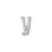6mm Silver Rhodium Plated Lowercase Y - Alphabet Initial Beads