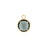 10mm Round Black Faceted Glass Charm with Gold Plating