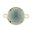 16mm Round Gold Plated Black Faceted Glass Connector