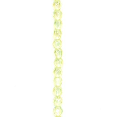 2mm Luster Iris Olivine Faceted Czech Fire Polish Beads