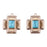 24mm Southwestern Cross Charm/Pendant with Faux Turquoise Center from the Sierra Collection - Gold Plated (1 Pair)