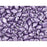 Czech Glass GemDuo, 2-Hole Diamond Shaped Beads 8x5mm, Saturated Metallic Crocus Petal  (2.5" Tube)