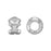 Alphabet Bead, Large Hole Cut Out Letter 'Y' 8mm, Sterling Silver (1 Piece)