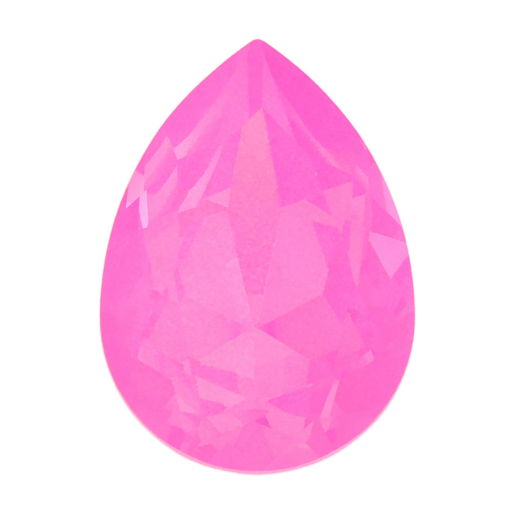 PRESTIGE Crystal, #4320 Pear Fancy Stone 18x13mm, Crystal Electric Pink Ignite (1 Piece)