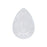 PRESTIGE Crystal, #4320 Pear Fancy Stone 14x10mm, Crystal Electric White Ignite (1 Piece)