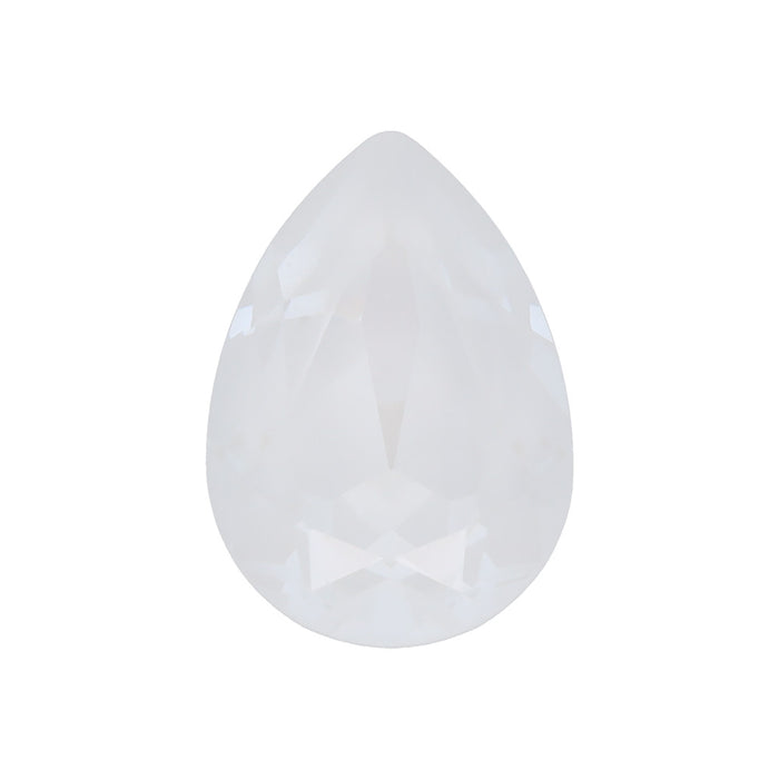 PRESTIGE Crystal, #4320 Pear Fancy Stone 14x10mm, Crystal Electric White Ignite (1 Piece)