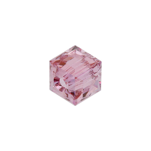 PRESTIGE Crystal, #5601 Swarovski Cube Bead 6mm Dark Rose (1 Piece)
