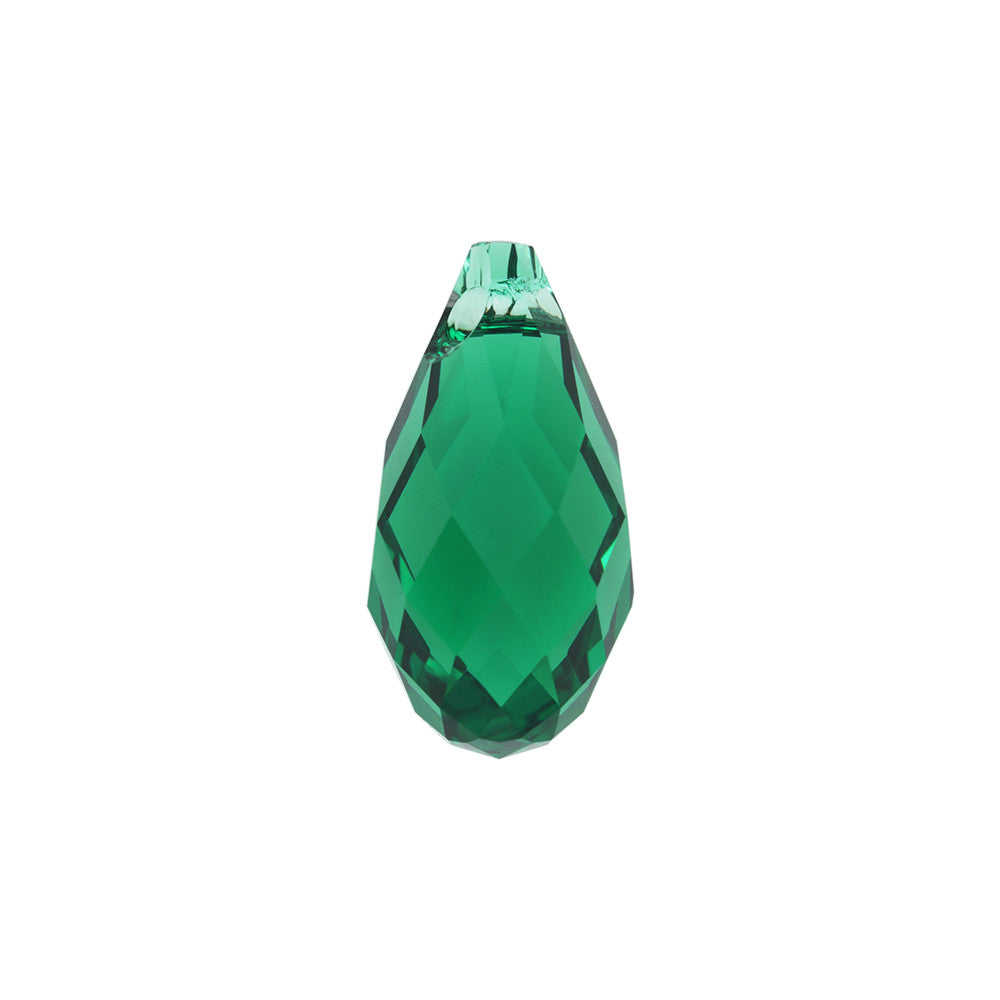 PRESTIGE Crystal, #6010 Swarovski Briolette Pendant 11mm, Majestic Green (1 Piece)