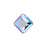PRESTIGE Crystal, #6431 Princess Cut Pendant 9mm, Amethyst Shimmer (1 Piece)
