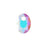 PRESTIGE Crystal, #6438 Elliptic Cut Pendant 9mm, Crystal AB (1 Piece)