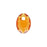 PRESTIGE Crystal, #6438 Elliptic Cut Pendant 9mm, Topaz (1 Piece)