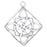 Sterling Silver Charm, Celtic Diamond 22x20mm, 1 Piece