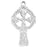 Sterling Silver Charm, Celtic Cross 20x12mm, 1 Piece