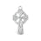 Sterling Silver Charm, Small Celtic Cross 15x9mm, 1 Piece