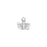 Sterling Silver Charm, Tiny Butterfly 6x6mm, 1 Piece