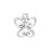 Sterling Silver Charm, Small Cut-Out Butterfly 10.5x10mm, 1 Piece