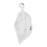 Sterling Silver Charm, Left Facing Leaf 18.5x8mm, 1 Piece