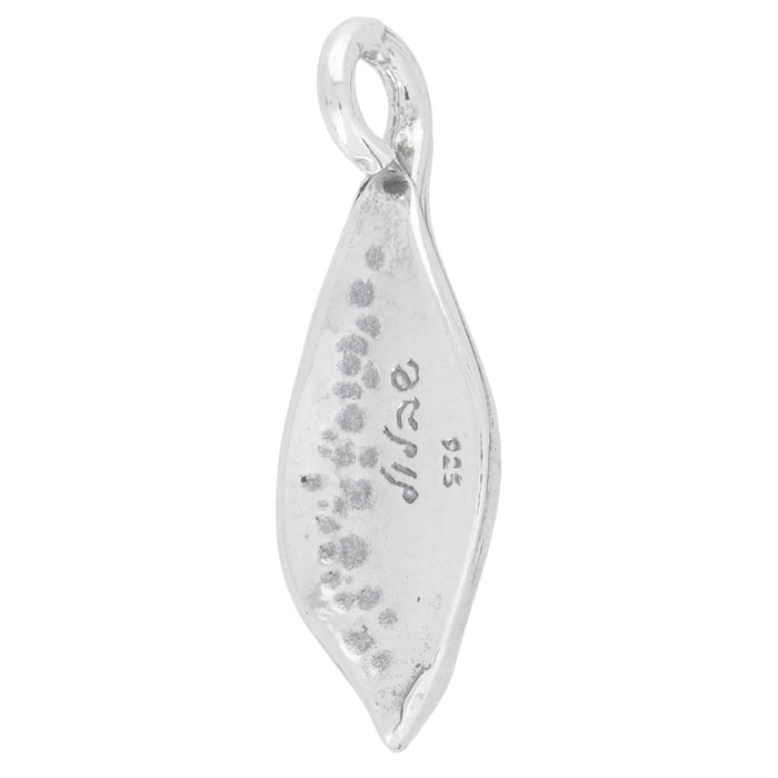 Sterling Silver Charm, Single Leaf 27x9mm, 1 Piece