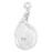 Sterling Silver Charm, Right Twisted Design Teardrop 22x10.5mm, 1 Piece