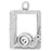 Sterling Silver Charm, Snail Frame 22x15mm, 1 Piece